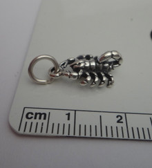 Small Scorpio Scorpion Sign of Zodiac Sterling Silver Charm