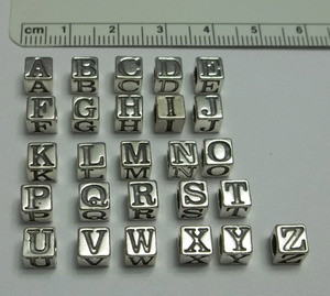 Sterling Silver Letter Bead - L - 5mm - Pack of 1: Wire Jewelry