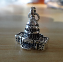 15x17mm United States Capitol Building in Washington DC Capital Sterling Silver Charm