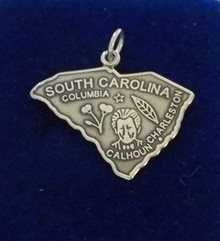 South Carolina State Sterling Silver Charm