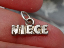 16x7mm says Niece Sterling Silver Charm