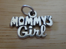 21x18mm says Mommy's Girl Sterling Silver Charm