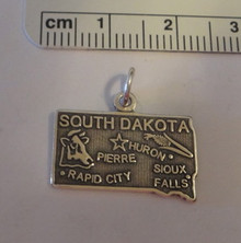 15x22mm South Dakota State The Mount Rushmore State Sterling Silver Charm