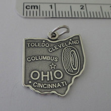 20x17mm Ohio State The Buckeye State Sterling Silver Charm