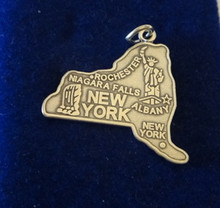 24x26mm New York State The Empire State Sterling Silver Charm