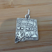 14x20mm New Mexico State The Land of Enchantment Sterling Silver Charm