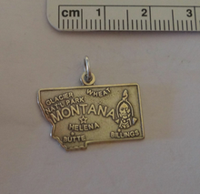 22x15mm Montana State The Treasure State Sterling Silver Charm