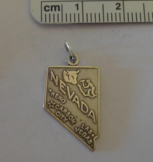 Nevada State The Silver State Sterling Silver Charm