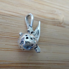 3D 15x14mm Solid Shooting Star Meteor Comet Sterling Silver Charm
