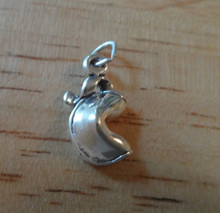 Chinese Fortune Cookie Food Sterling Silver Charm
