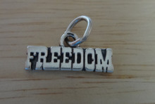 17x8mm says Freedom Sterling Silver Charm!