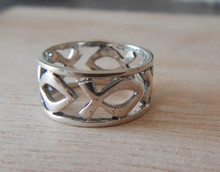 size 5 6 7 8 9 10 11 or 12 Cut Out Christian Fish Sterling Silver Ring