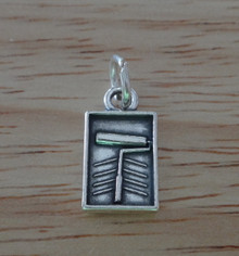 1 Paint Roller and Paint Tray Sterling Silver Charm