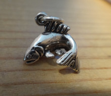 13x10mm Sporting Fish Trout Fishing Sterling Silver Charm