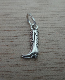 5x11mm Tiny Cowboy Boot Sterling Silver Charm