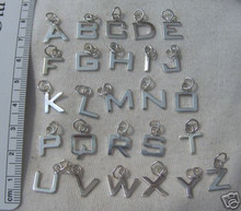 Tiny Alphabet A B C D E F G H I J K L M N O P Q R S T U V W X Y Z Initial Sterling Silver Charms