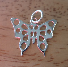 15x17mm Thin Cut Out Butterfly Sterling Silver Charm!