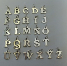 Sterling Silver Alphabet A thru Z (block letter style) Initial Charm