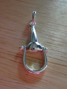 24x11mm Horse Movable Stirrup Tack Sterling Silver Charm