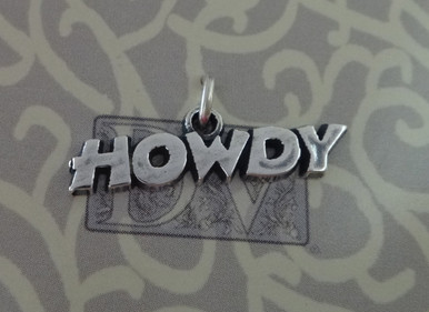 6x24mm Sterling Silver says HOWDY Aggie Texas A&M University ATM Charm ...