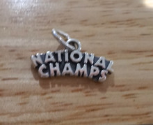Sterling Silver 20x11mm National Champs Charm