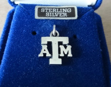 14x13mm Texas A&M University ATM Aggie Sterling Silver Charm