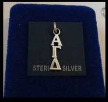 Sterling Silver 19x6mm Greek Woman's Fraternity Alpha Gamma Delta Charm