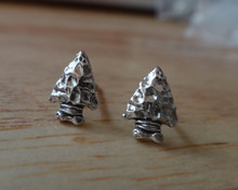 TINY 8x6 mm Arrowhead Stud Sterling Silver Earrings
