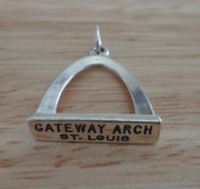 Sterling Silver 3 gram Shape of and says Gateway Arch St. Louis in Missouri Charm