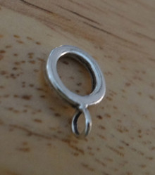 Sterling Silver 9mm diameter Plain 2mm thin 6mm Hole Bead Spacer to add a Charm Fits Pandora type bracelets.