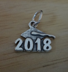 School Graduation 2018 with Cap Sterling Silver Charm