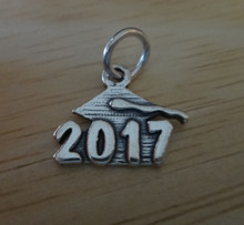 School Graduation 2017 with Cap Sterling Silver Charm