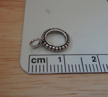 Sterling Silver 1mm wide Plain Dots large 6mm Hole Bead Spacer to add a Charm Fits Pandora type bracelets.