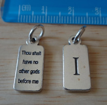 1 Sterling Silver 1st Commandment Thou shalt have no other gods before me Charm