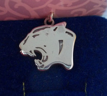 University of Houston Cougar Head or Panther Mascot Sterling Silver Charm