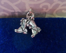 Movable Small Pair of Drill Team Boots Sterling Silver Charm