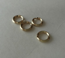 FOUR 14K Gold Filled 6 mm Split Rings to Attach Charms to Bracelet