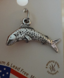 Sterling Silver 10x20mm Fish Fishing Carp Charm