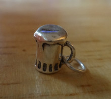 Sterling Silver 3D Small 9x8mm Root Beer or Beer Mug Charm