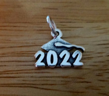 Sterling Silver 14x12mm College High School Graduation 2022 with Cap Charm