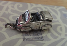 Cute Solid Heavy Convertible Car Sterling Silver Charm