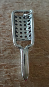 Sterling Silver 3D 10x30mm Food Kitchen Rasp Zester Cheese Grater Slicer Charm