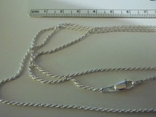 30" Sterling Silver 1.2 mm thick 5 gram Rope Chain for Men or Women