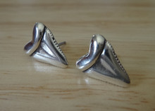 Small 9x12mm Sterling Silver Shark Tooth Stud Studs Earrings! Very cute!