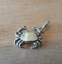 Sterling Silver 3D 10x15mm Cancer the Crab Sign of Zodiac Charm