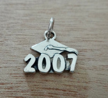 Sterling Silver 15x18mm 2007 with Graduation Cap College High School Charm!!
