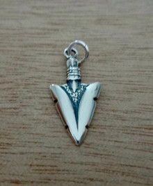 Sterling Silver 10x21mm Detailed Indian Arrowhead Arrow Charm