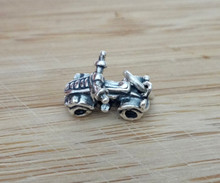 terling Silver 18x10mm Small ATV 4 Four wheeler Motorcycle Charm