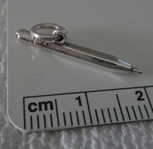 Cute 3D Detailed Ink Pen or Pencil Sterling Silver Charm!