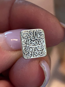3D Scrapbook Craft Ink Wax Seal Stamp that says I Love You Sterling Silver Charm